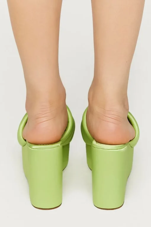 Satin Wrapped Platform Wedges