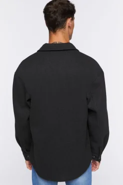 Scoop-Hem Button-Up Jacket