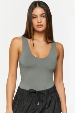 Scoop-Neck Tank Bodysuit