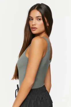 Scoop-Neck Tank Bodysuit