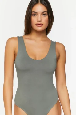 Scoop-Neck Tank Bodysuit