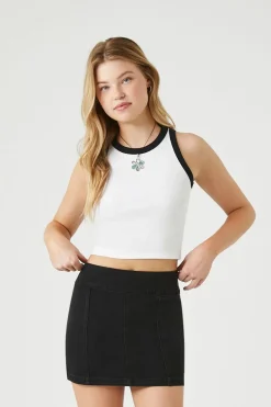 Seamed Denim Mini Skirt