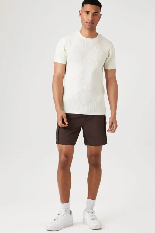 Seamed Drawstring Shorts