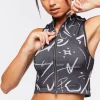 Seamless Abstract Print Crop Top
