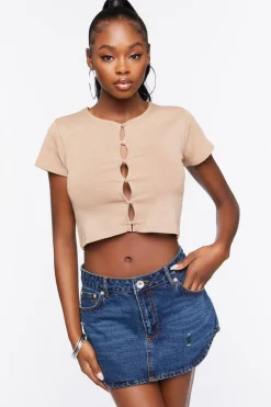 Seamless Cutout Cropped Tee