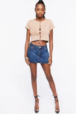 Seamless Cutout Cropped Tee