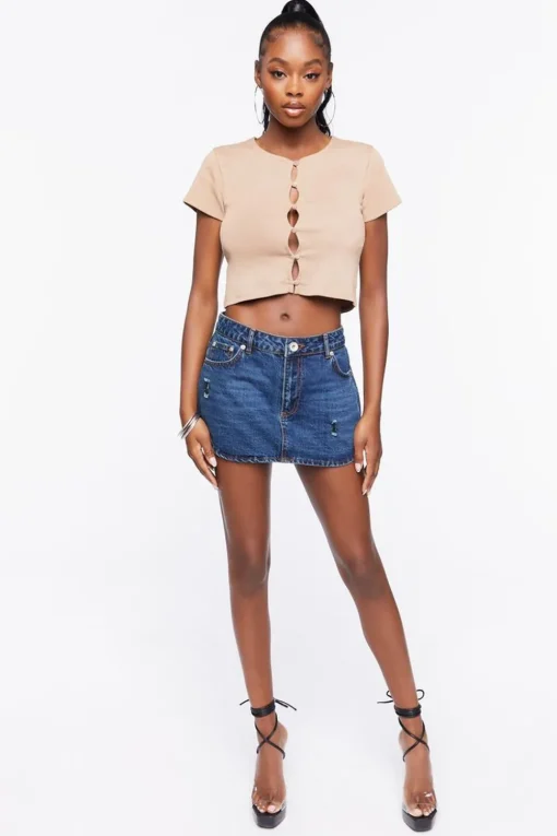 Seamless Cutout Cropped Tee