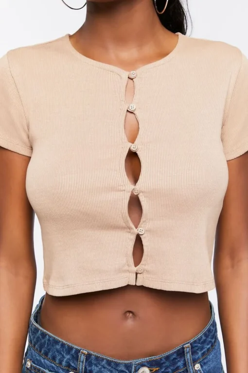 Seamless Cutout Cropped Tee
