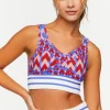 Seamless Geo Print Longline Sports Bra