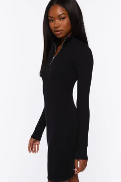 Seamless Half-Zip Mini Dress