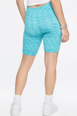 Seamless Heathered Biker Shorts