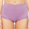 Seamless Lace-Trim Shortie Panties