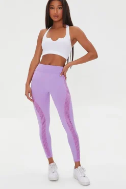 Seamless Mesh-Panel Leggings