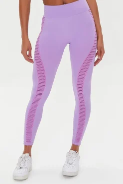 Seamless Mesh-Panel Leggings