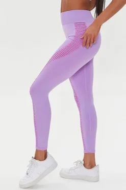 Seamless Mesh-Panel Leggings