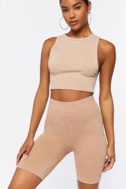 Seamless Ribbed Biker Shorts