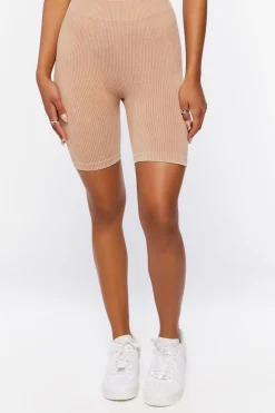 Seamless Ribbed Biker Shorts