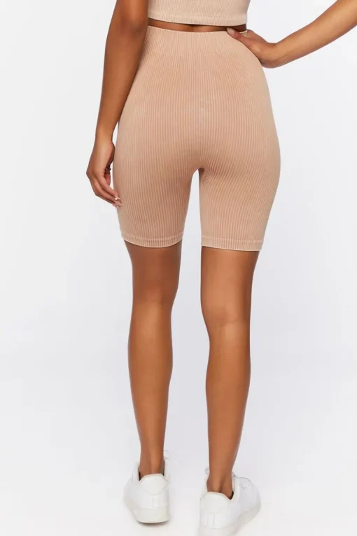 Seamless Ribbed Biker Shorts