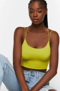 Seamless Ribbed Dual Strap Bralette