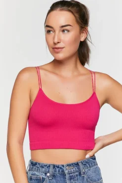 Seamless Ribbed Dual-Strap Bralette