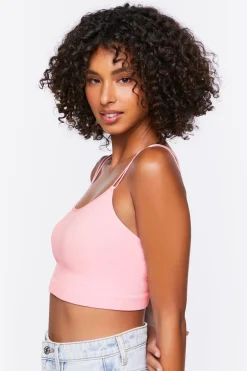 Seamless Ribbed Dual-Strap Bralette