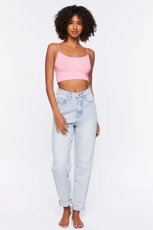 Seamless Ribbed Dual-Strap Bralette