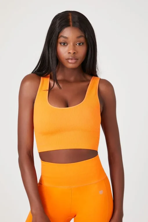 Seamless Ribbed Sports Bra