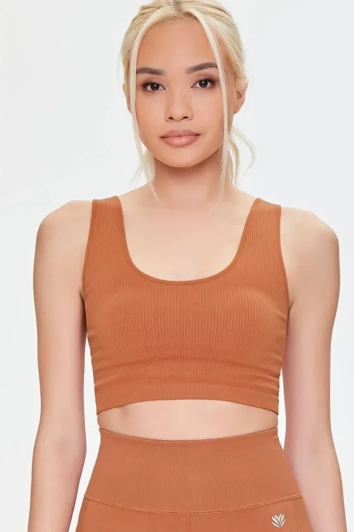 Seamless Ribbed Sports Bra