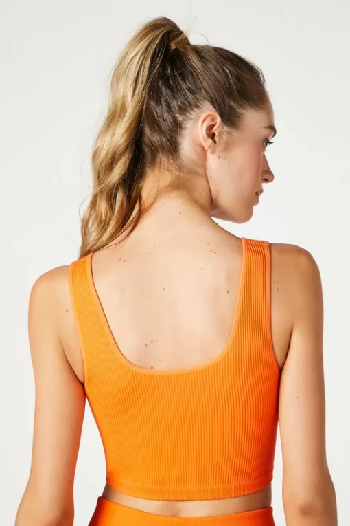 Seamless Ribbed Sports Bra