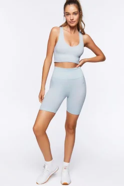 Seamless Ribbed Sports Bra