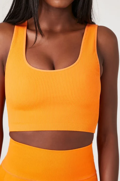 Seamless Ribbed Sports Bra