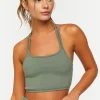 Seamless Ribbed Strappy Sports Bra