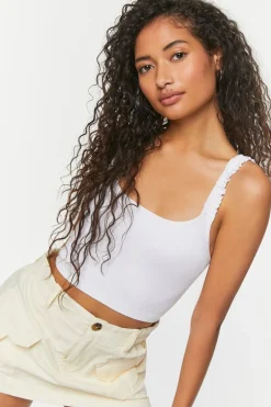 Seamless Ruffled Cropped Tank Top