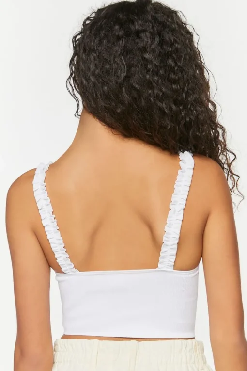 Seamless Ruffled Cropped Tank Top