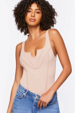 Seamless Split-Neck Bodysuit