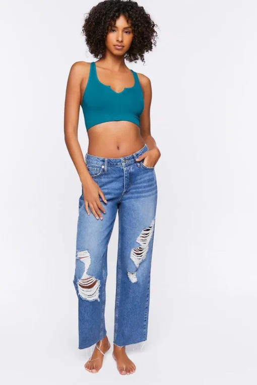 Seamless Split-Neck Bralette