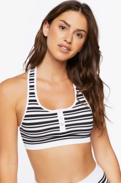 Seamless Striped Racerback Bralette