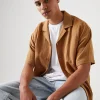 Seersucker Drop-Sleeve Shirt