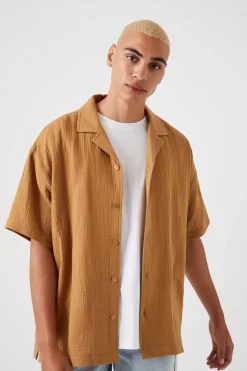 Seersucker Drop-Sleeve Shirt