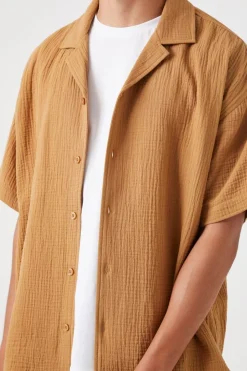 Seersucker Drop-Sleeve Shirt