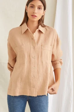Seersucker Raw-Cut Shirt