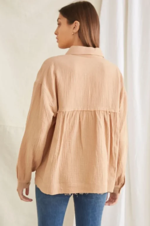 Seersucker Raw-Cut Shirt