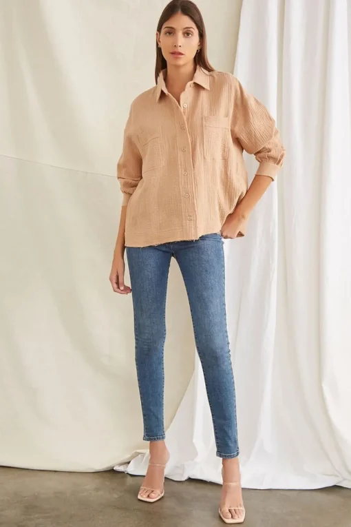 Seersucker Raw-Cut Shirt