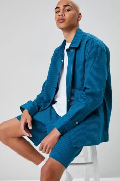 Seersucker Striped Shirt