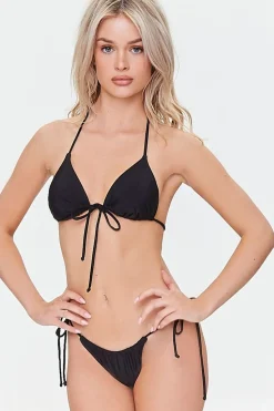 Self-Tie String Bikini Bottoms