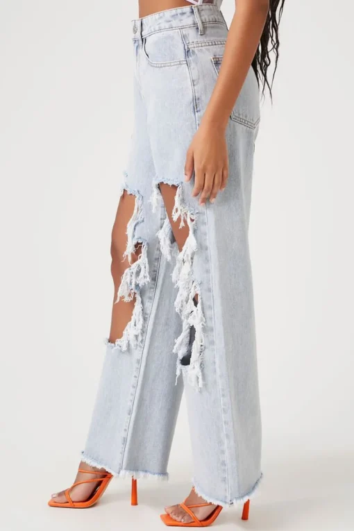 90S-Fit Destroyed Jeans
