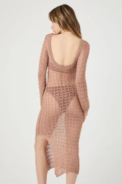 Sheer Crochet Midi Dress