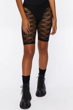 Sheer Lace Biker Shorts