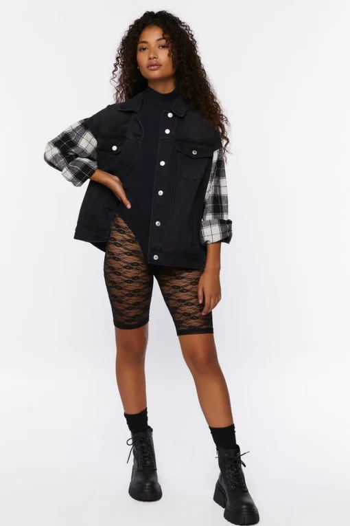 Sheer Lace Biker Shorts