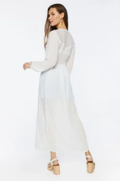 Sheer Lace Duster Jacket
